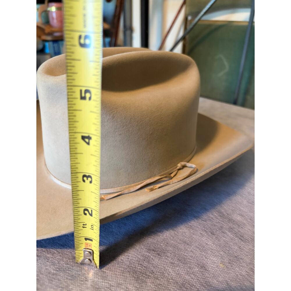 Vintage Bradford Ltd Super Cowboy Hat 7 1/4 Tan Felt Hamilton Tanney - Picture 6 of 12